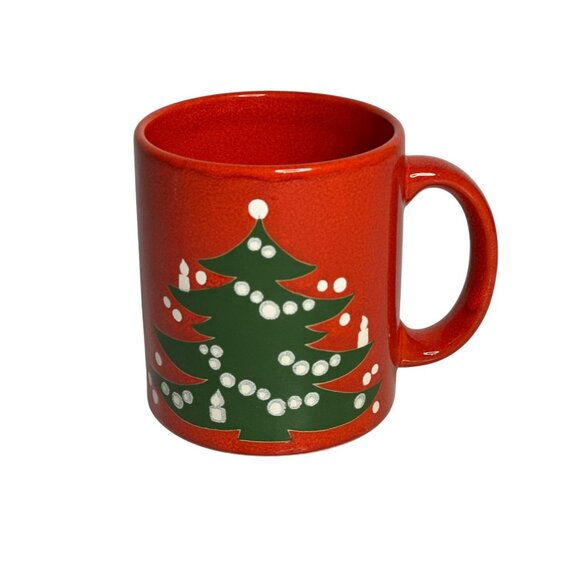 Vintage Waechtersbach Red Christmas Mug | West Germany Holiday Coffee Cup 80s - Picture 2 of 8